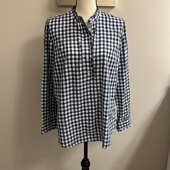 Talbots Tops - Talbots Gingham Cotton Top Size M
